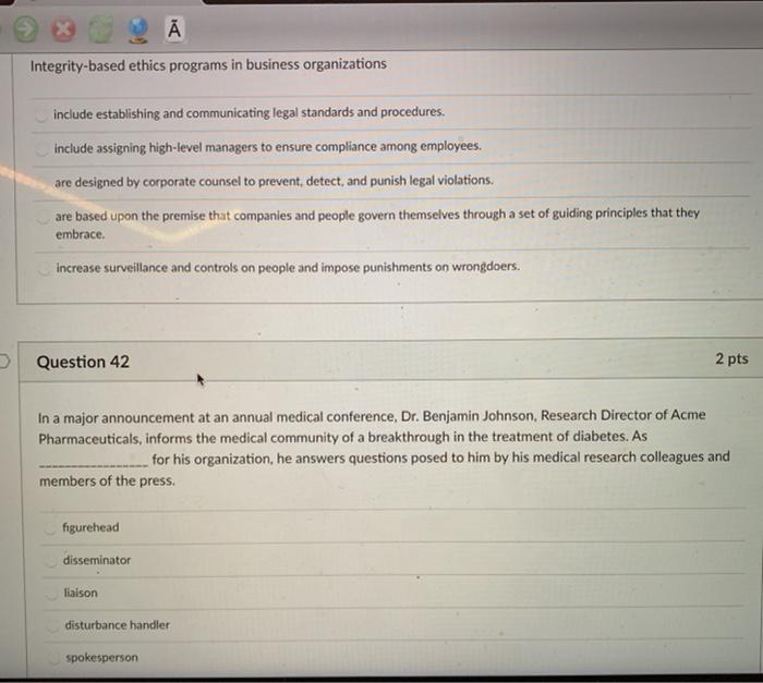 Integrity-based ethics programs in business