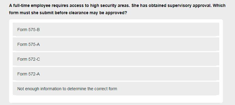 Security Clearances Your work group is