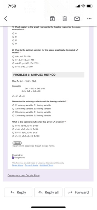 7:59 PROBLEM 1: LP FORMULATION A company makes