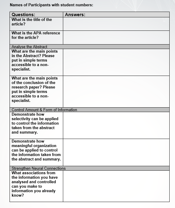 This Group Assignment is based on chapter 5