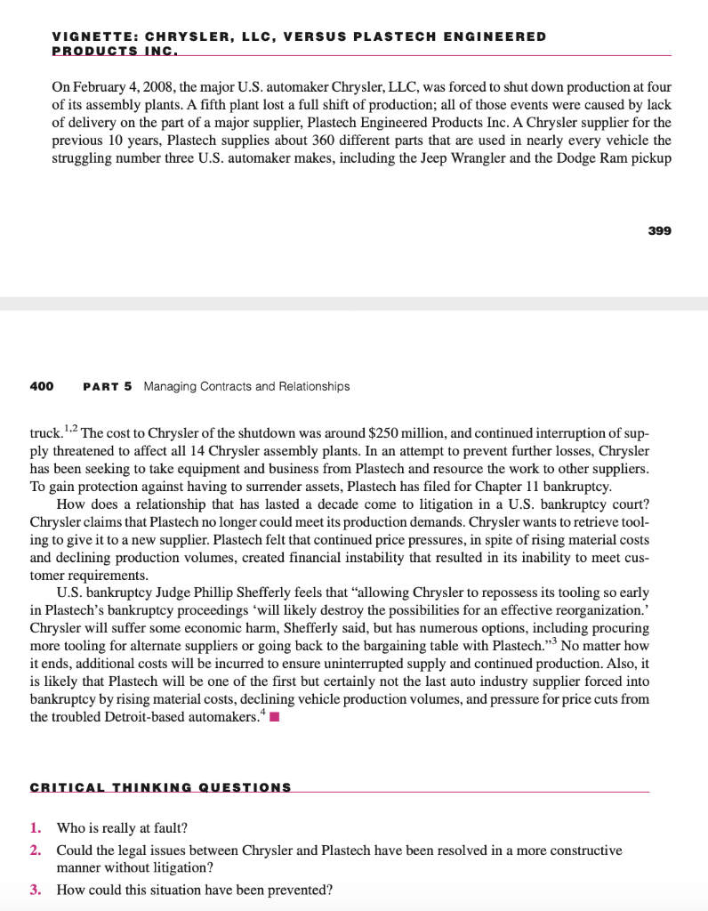 Please answer the 3 critical thinking questions