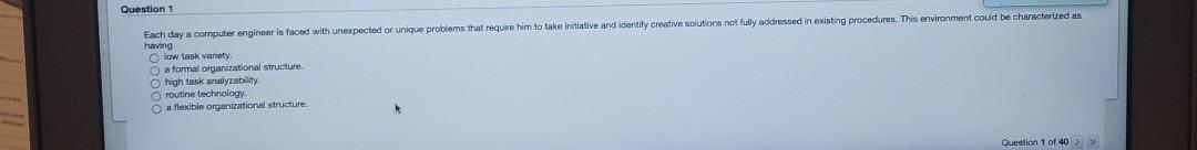 Question 1 Each day a computer engineer is faced
