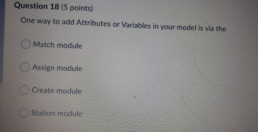 Question 18 (5 points) One way to add Attributes