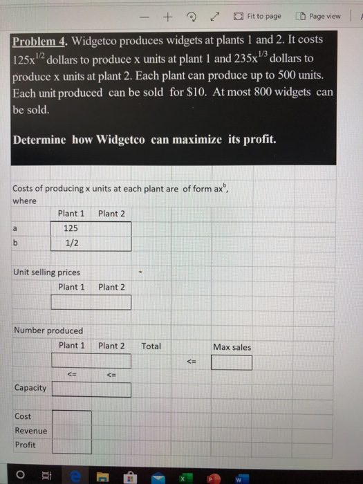 Fit to page + ID Page view Problem 4. Widgetco