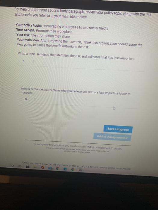 For help drafting your second body paragraph