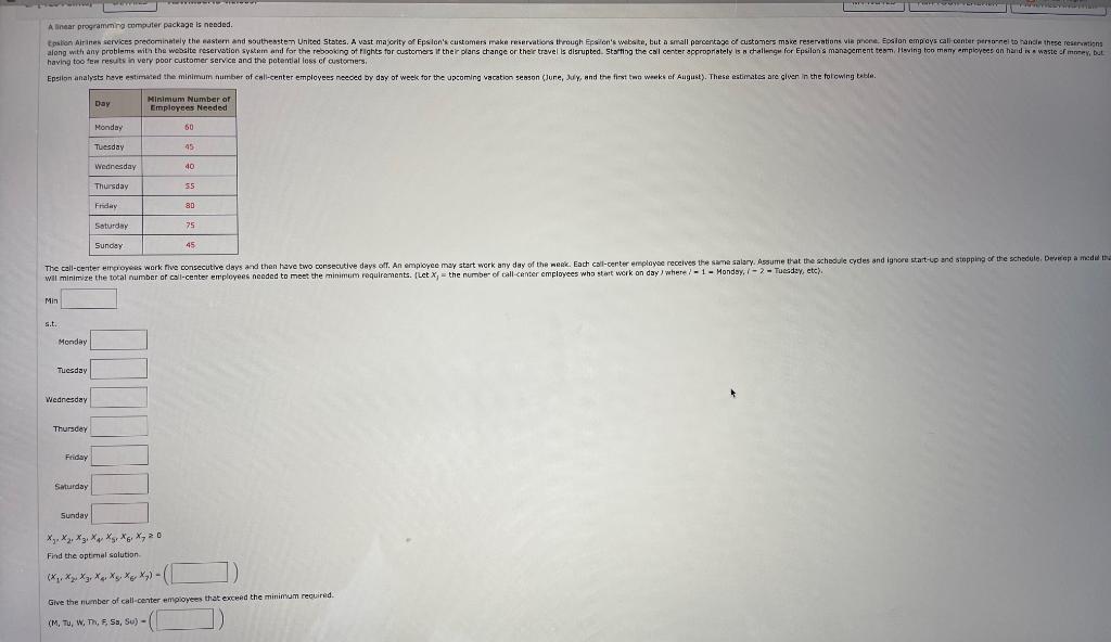 In case you can't read the question: A linear