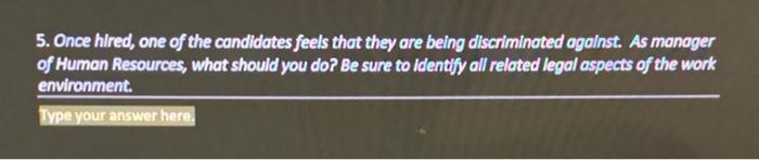 The Situation Over the last year, your company