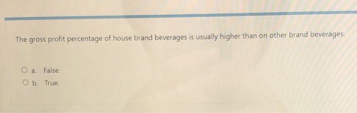 The gross profit percentage of house brand
