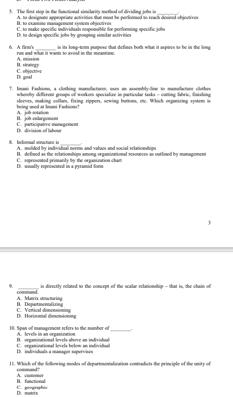 5. The first step in the functional similarity