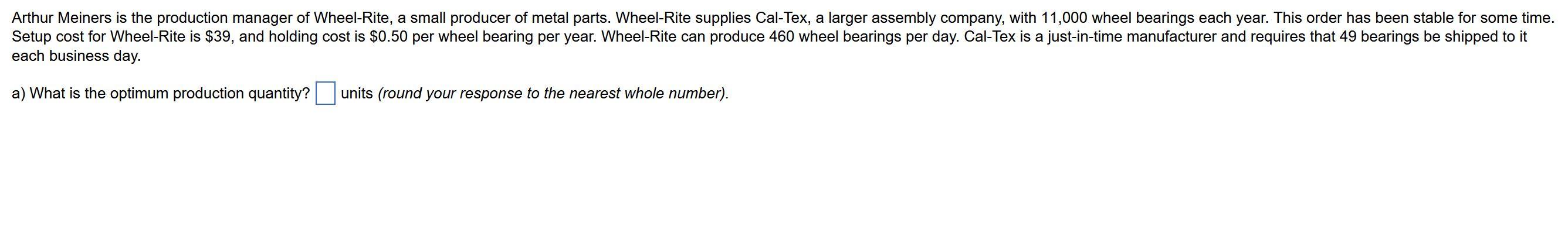 Arthur Meiners is the production manager of