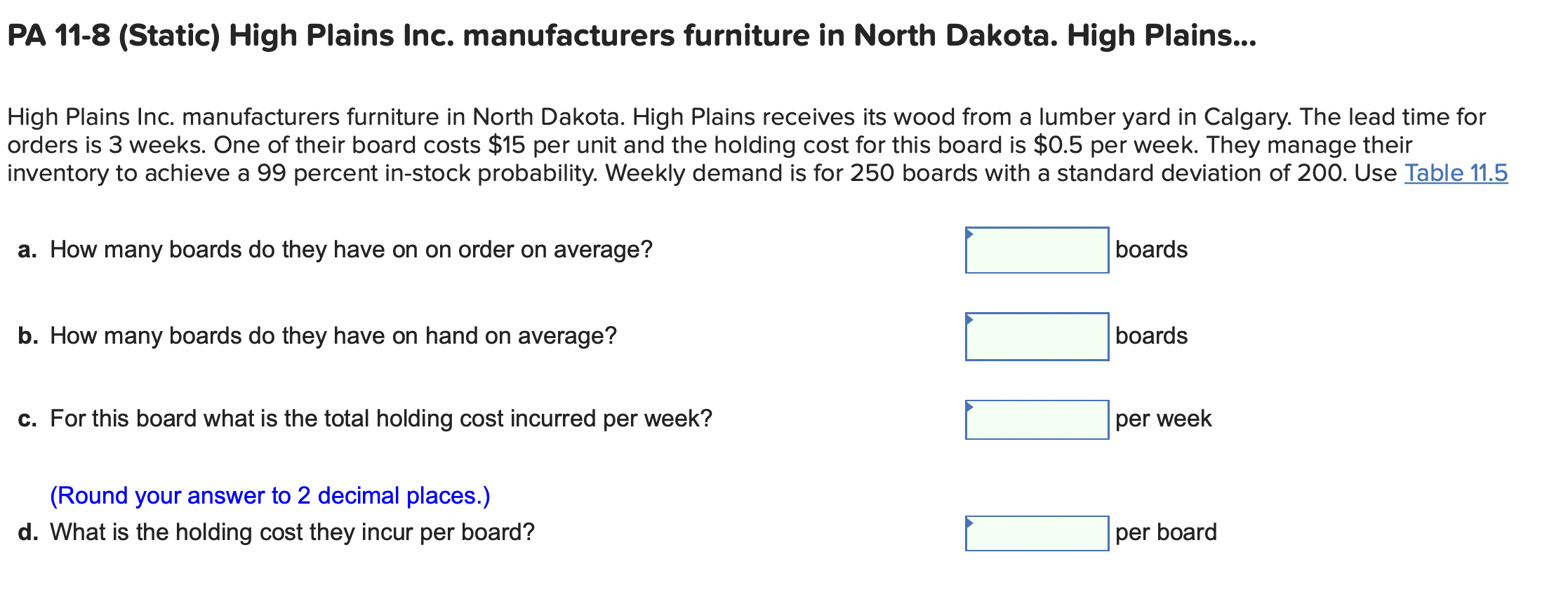 PA 11-8 (Static) High Plains Inc. manufacturers