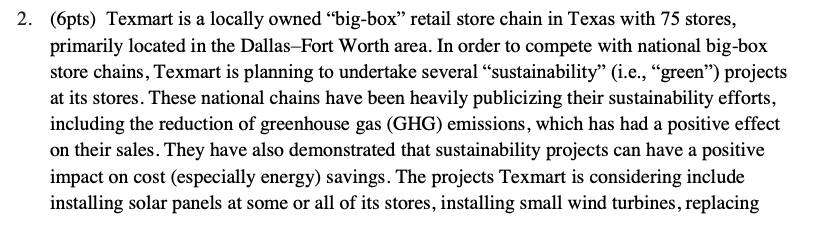 please use excel and show all steps 2. (6pts)