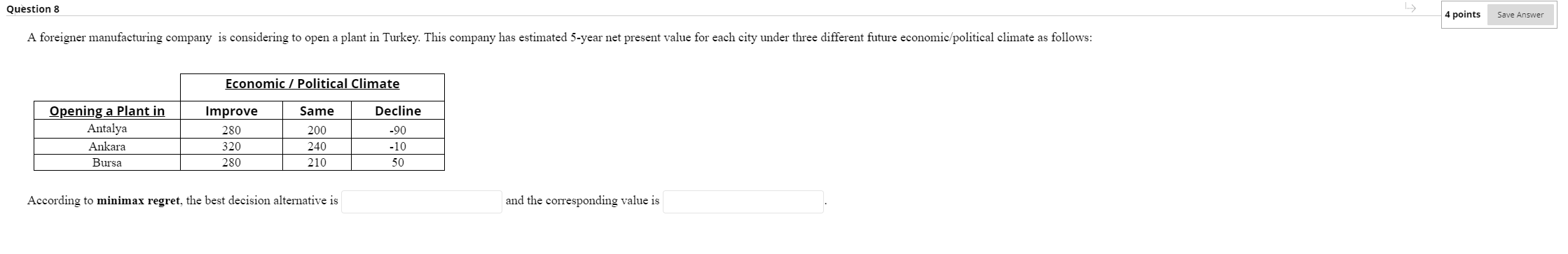 NEED THE ANSWER FAST PLEASE :( Question 8 4