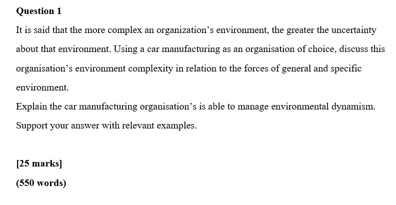 Question 1 It is said that the more complex an