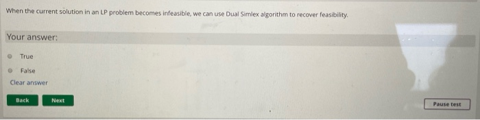 When the current solution in an LP problem