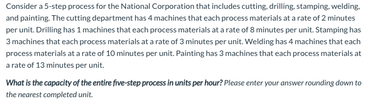 Consider a 5-step process for the National