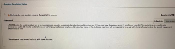 Question completion Status & Moving to the next