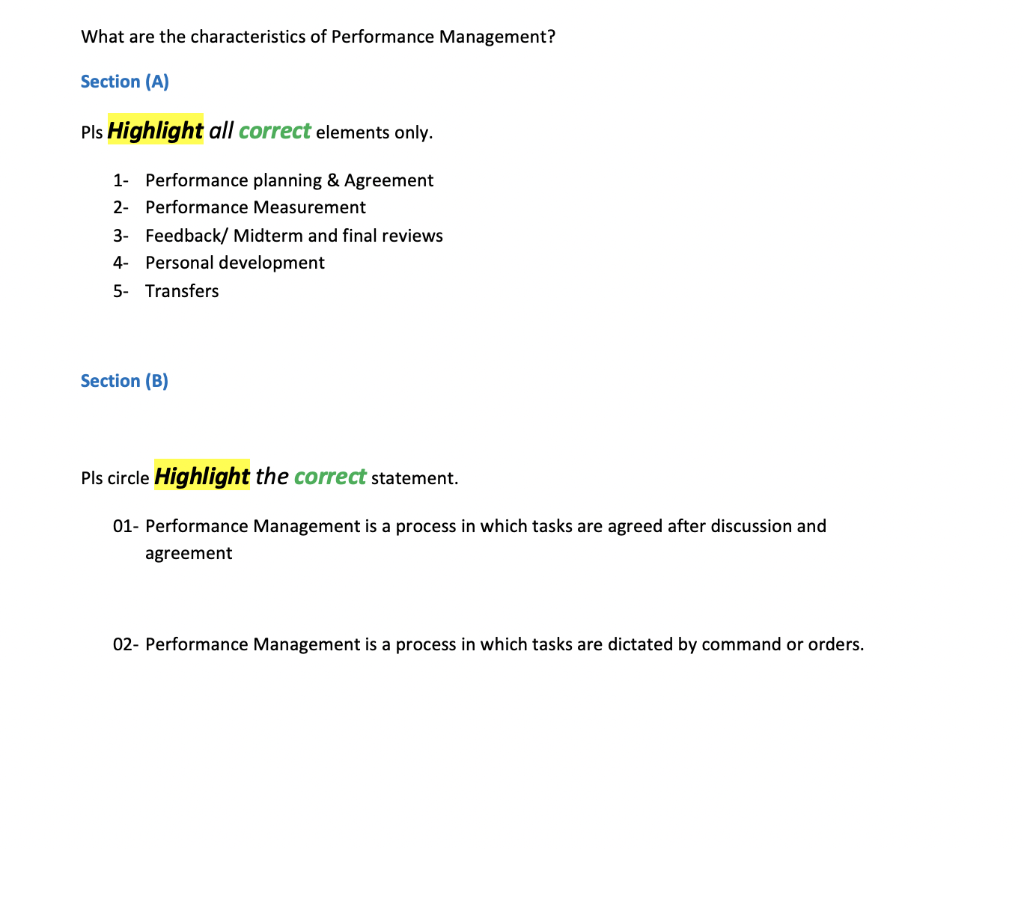 What are the aims of performance management