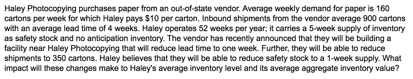 Haley Photocopying purchases paper from an