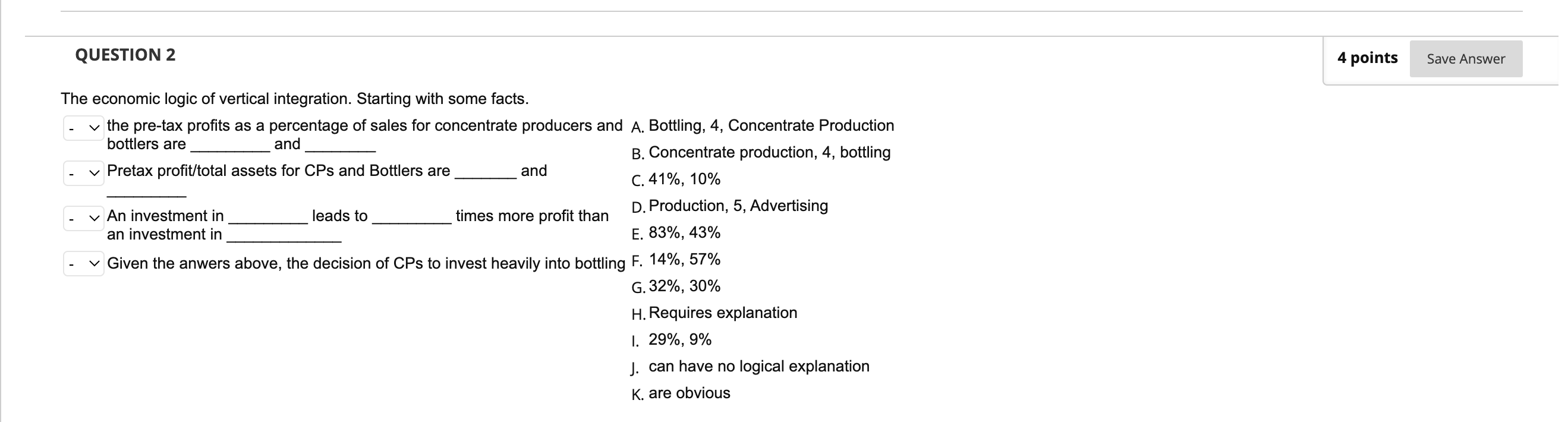 The economic logic of vertical integration.