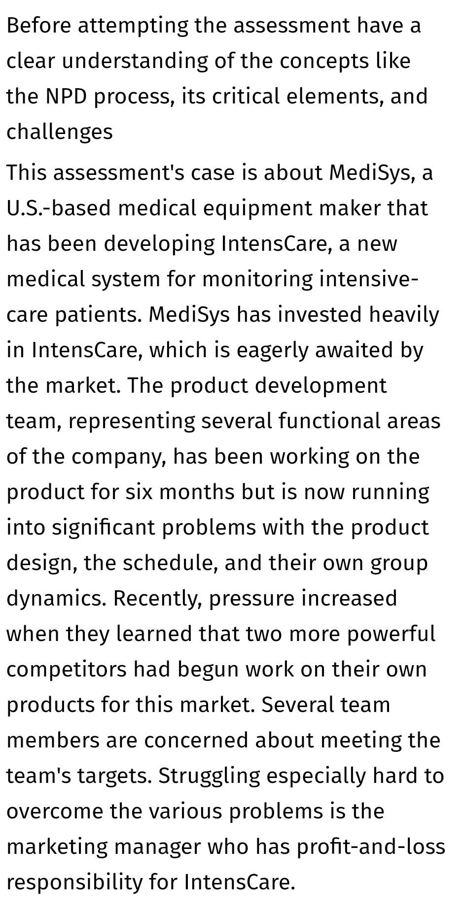 Q1:What are the new product development team