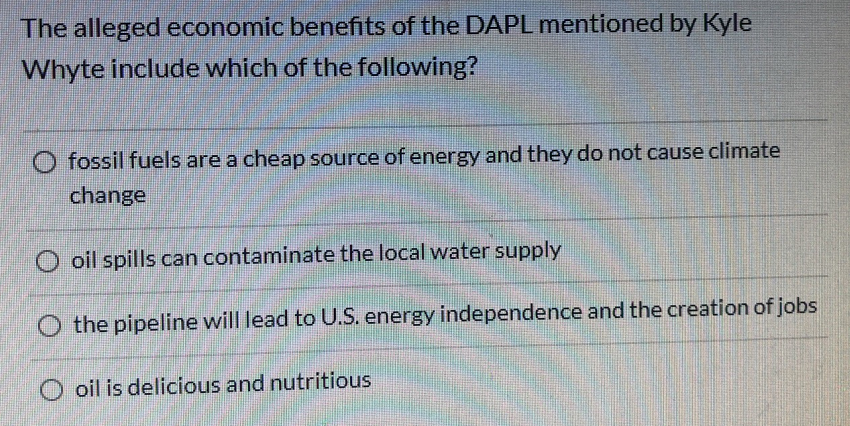 The alleged economic benefits of the DAPL