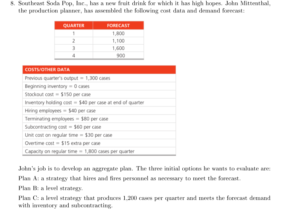 8. Southeast Soda Pop, Inc., has a new fruit