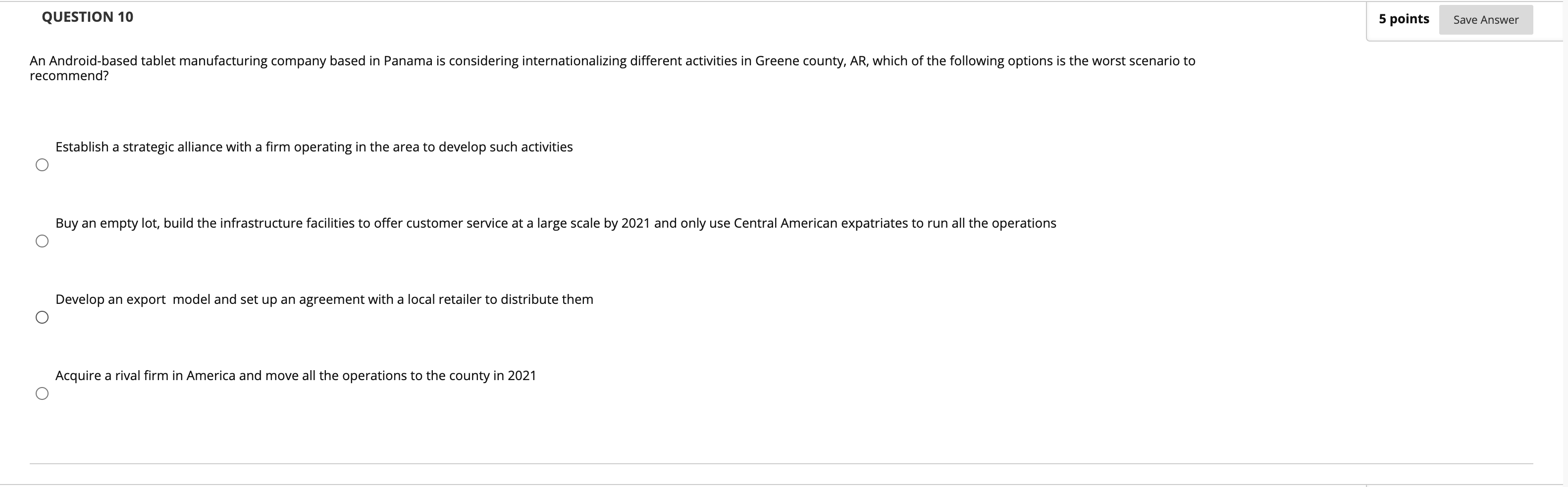 QUESTION 10 5 points Save Answer An Android-based