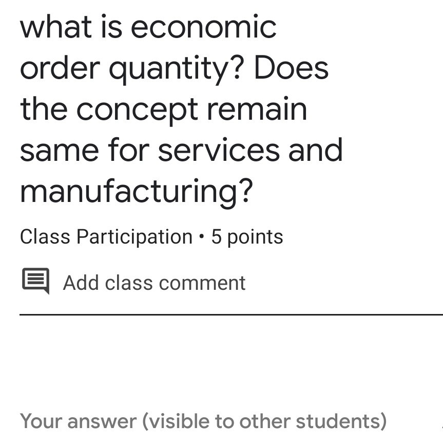 what is economic order quantity? Does the concept