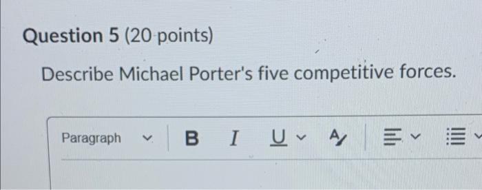 5# Question 5 (20 points) Describe Michael