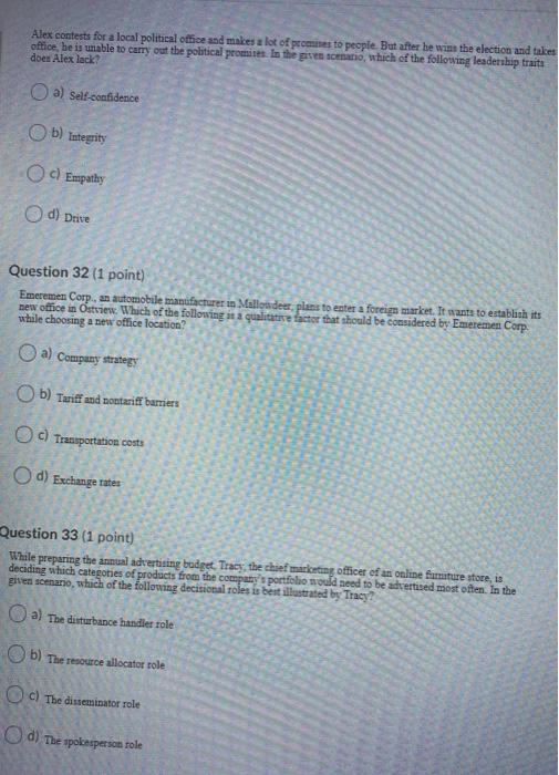 Alex contests for a local political office and