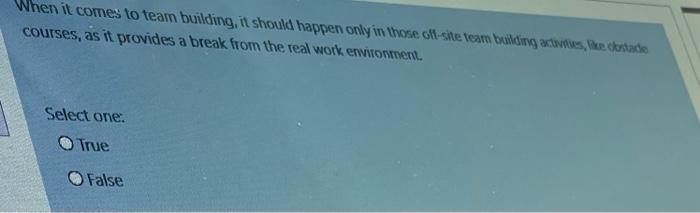 When it comes to team building, it should happen