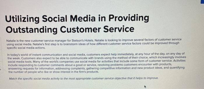 Utilizing Social Media in Providing Outstanding