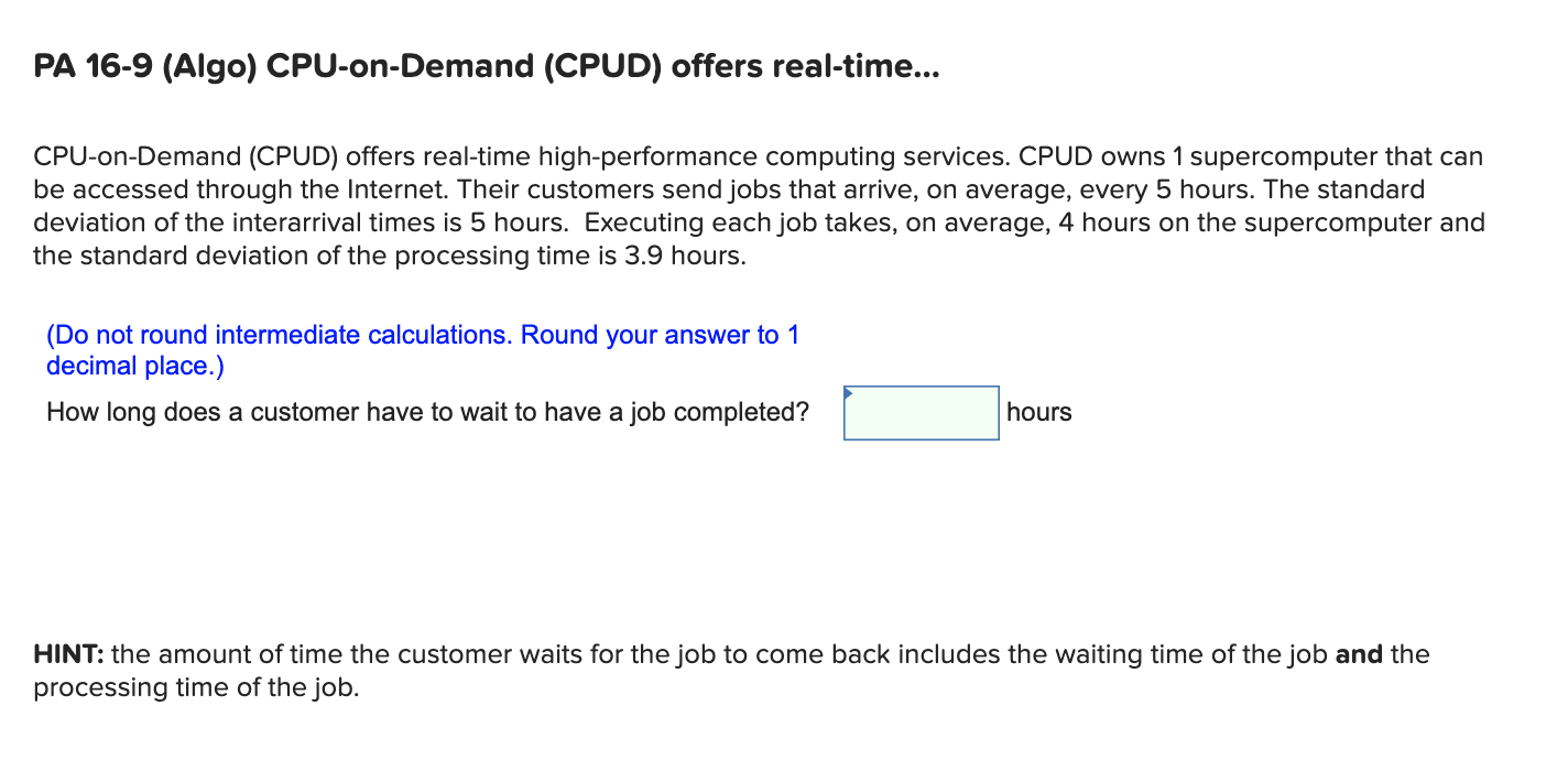 PA 16-9 (Algo) CPU-on-Demand (CPUD) offers