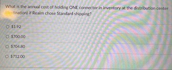 Realm electronics needs to ship connectors for