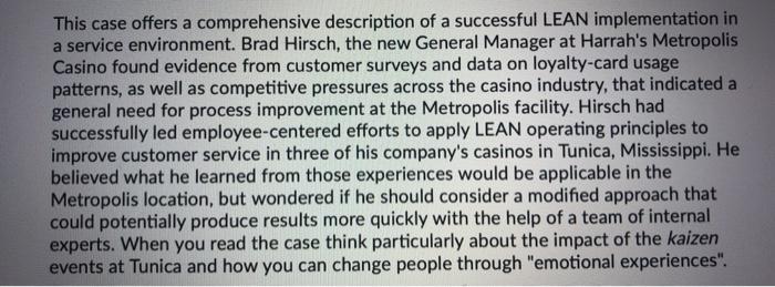 This case offers a comprehensive description of a