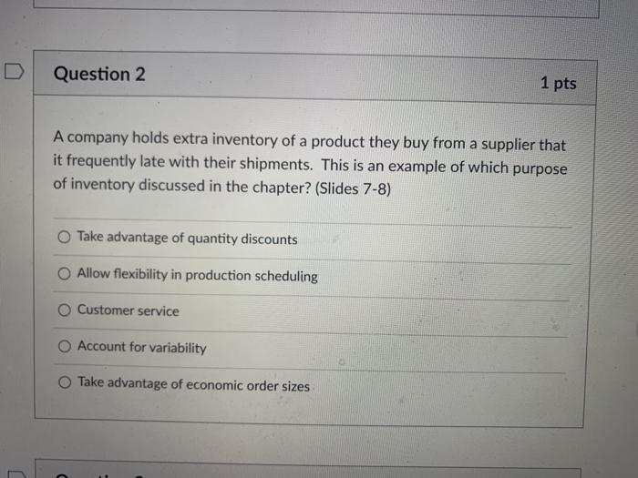 Question 1 1 pts What are the two questions that