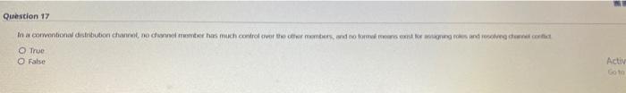 Question 17 In a conventional distribution