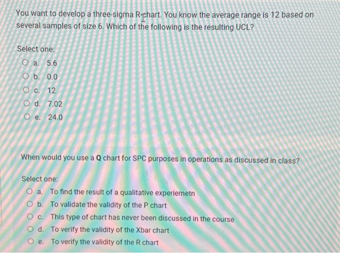 49,50 You want to develop a three-sigma R-chart.