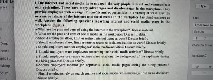 a urses Style Font Times New Ro Regular B 1-The