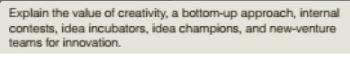 Explain the value of creativity, a bottom-up