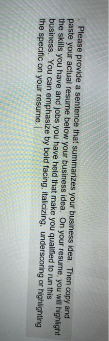 Please provide a sentence that summarizes your