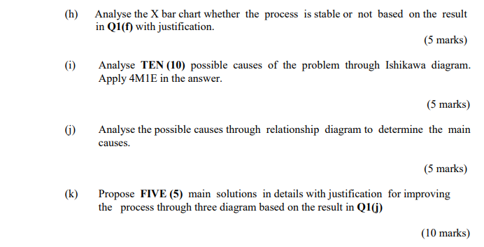 Q1 Statistical Process Control (SPC) is a