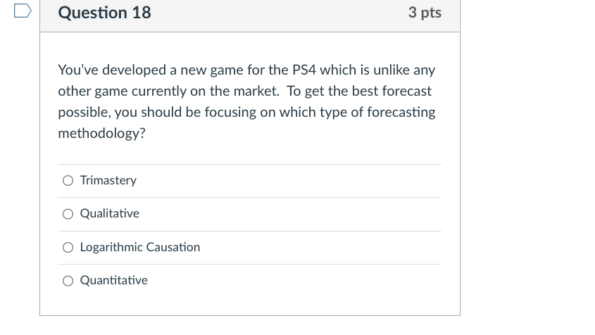 The qualitative forecasting technique that
