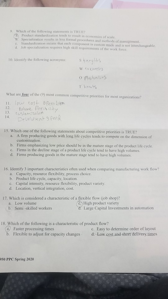 can someone go through these with me 9. Which of