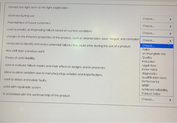 Connect the right term to the right explanation