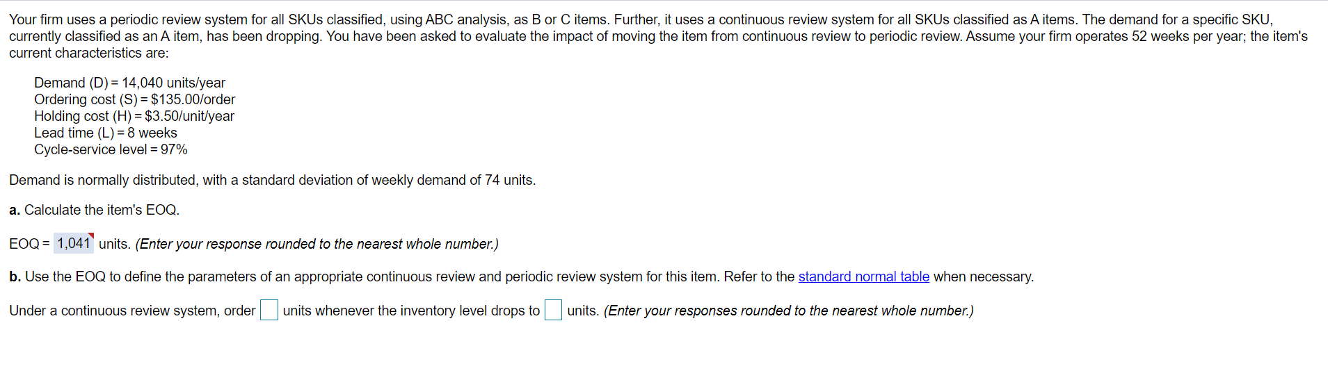 Your firm uses a periodic review system for all