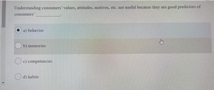 Understanding consumers' values, attitudes,