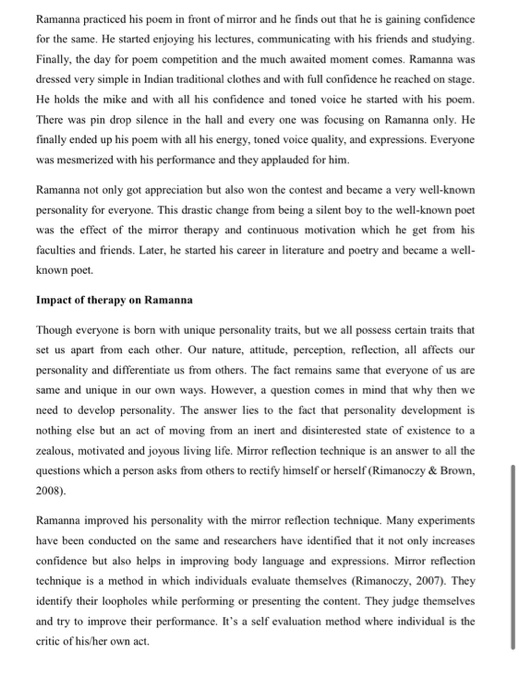 based on a case study 4. If Ramanna had completed