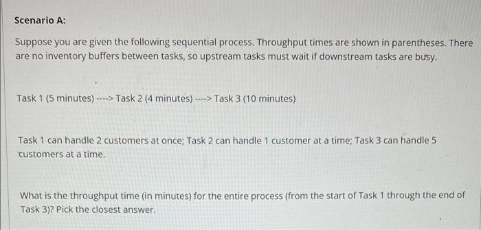 please help me answer what the throughput